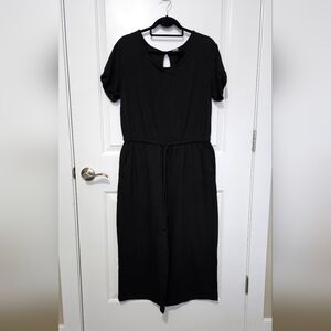 Old Navy Women’s Large Black Knit Cropped Jumpsuit